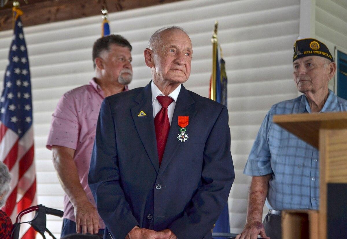  A 94 year old WWII veteran receives top honor from France