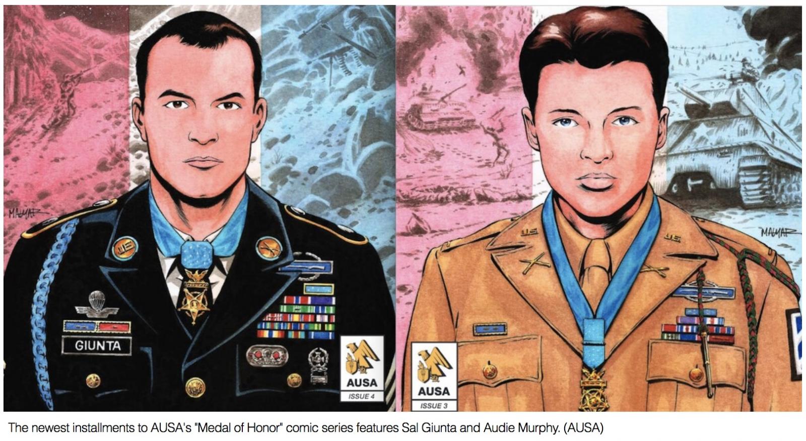  Medal of Honor comic series highlights actions of Audie Murphy and Sal Giunta