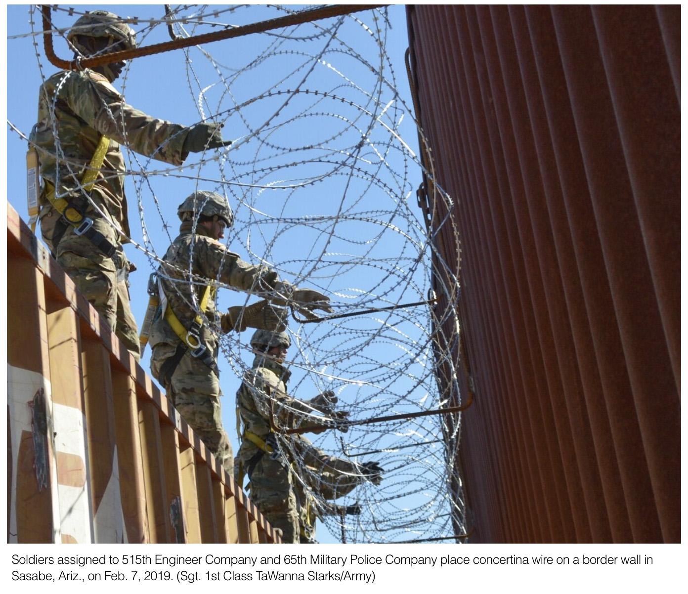  How the border wall work-stop could affect troop deployments