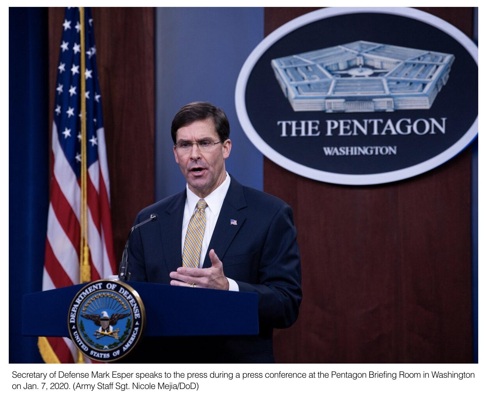  Esper says no decisions have been finalized on AFRICOM changes