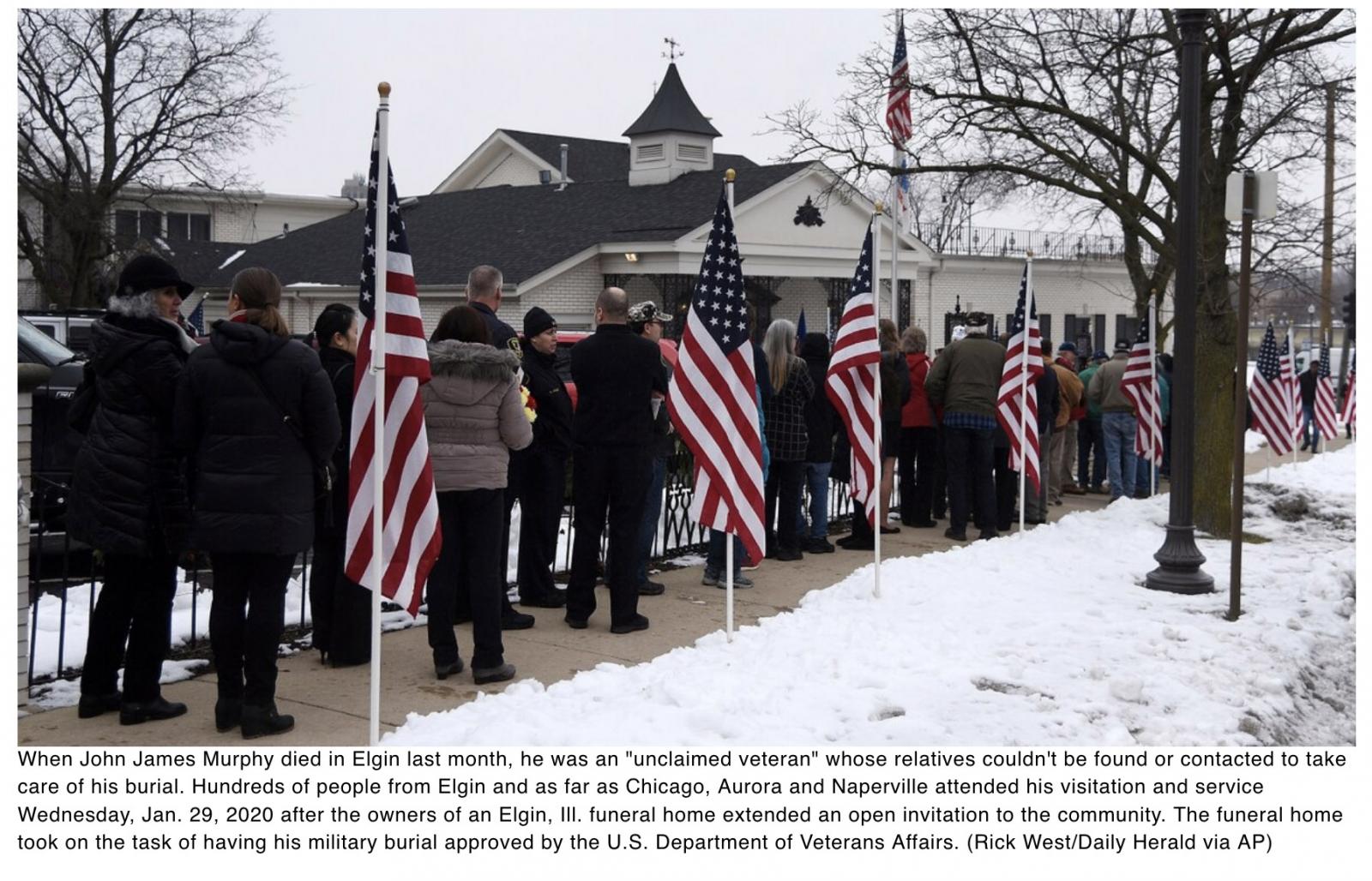  Hundreds attend Illinois funeral for Air Force veteran with no known relatives