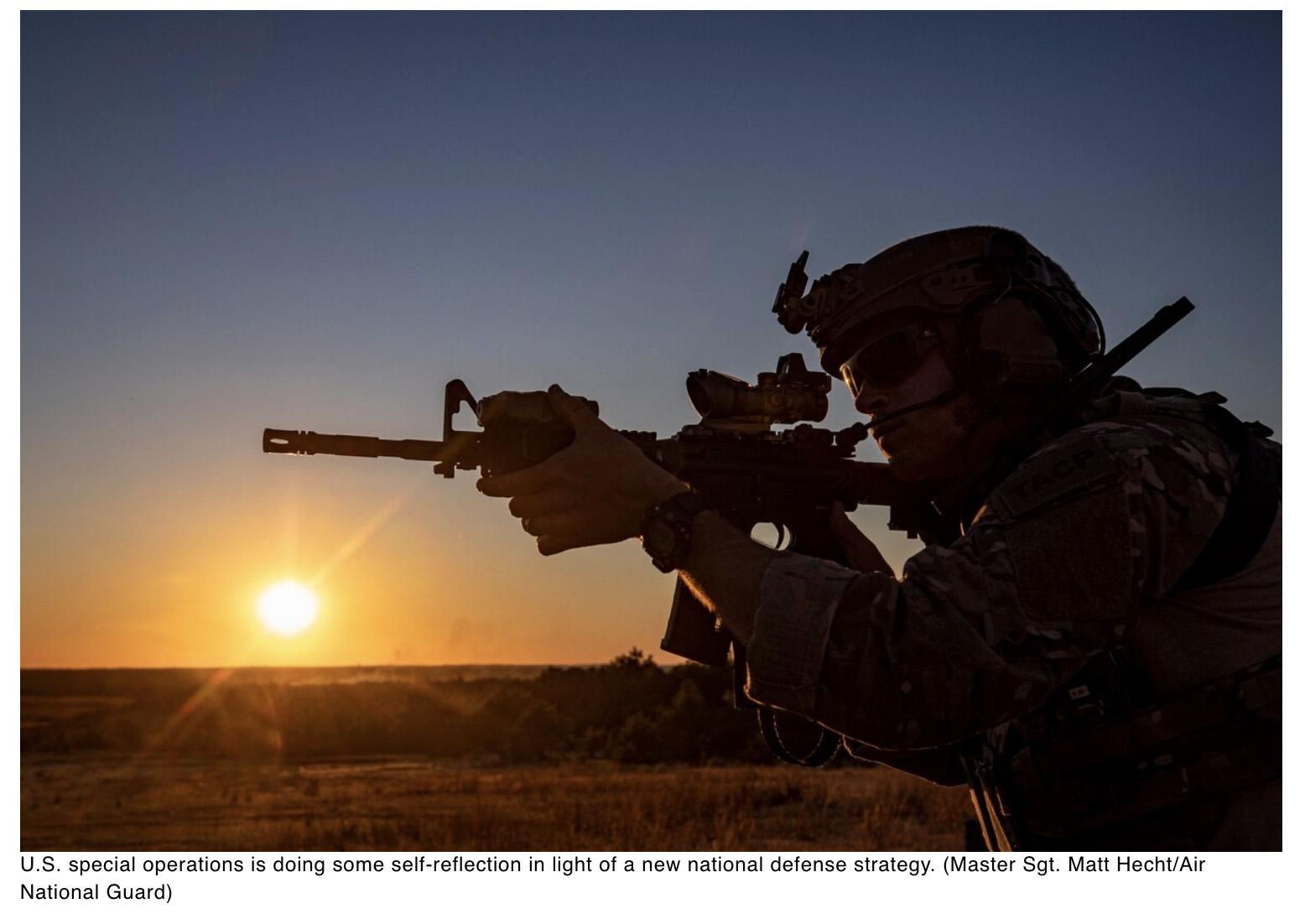  After decades focused on terrorism, special operations is broadening its horizons