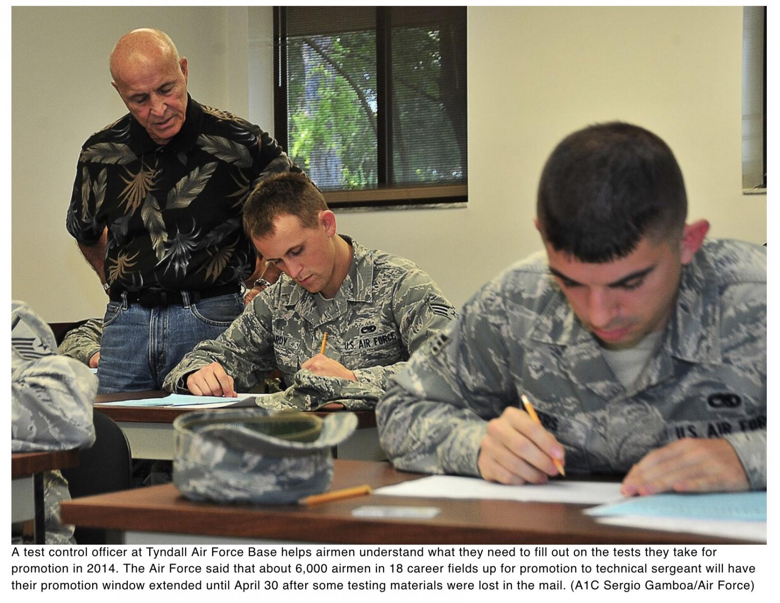  Tech sergeant promotion tests lost in mail; AFPC extends window for affected airmen