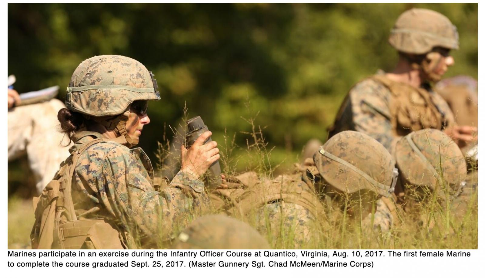  First female infantry Marine officer leaves Corps as commandant calls for more women at Infantry Officer Course