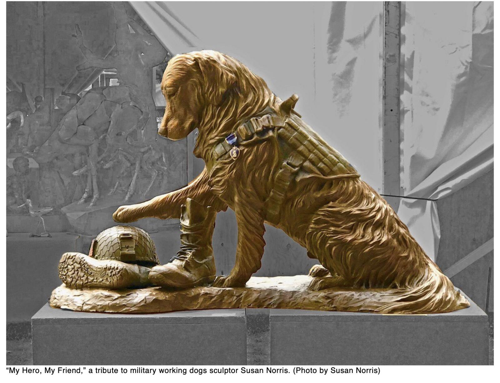  New sculpture pays tribute to military working dogs