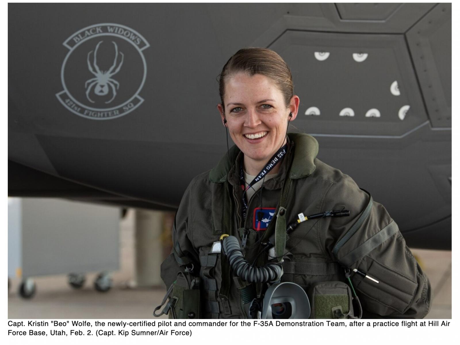  Meet the Air Forces first female F-35 demonstration team pilot