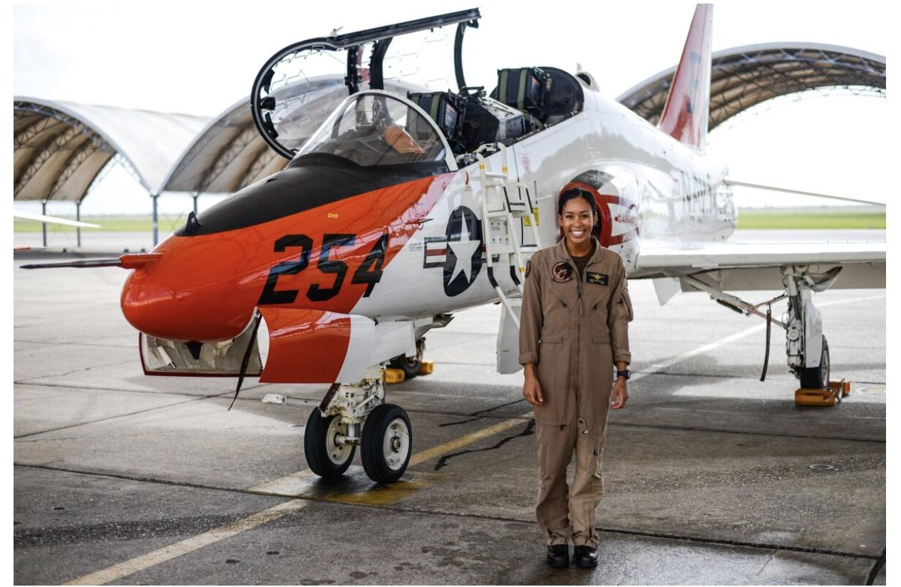  This officer is the Navys first known Black female tactical jet pilot