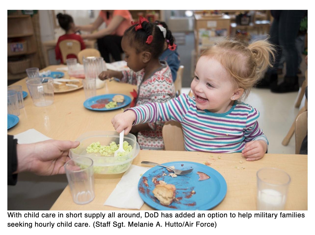  New DoD option helps military parents find hourly child care
