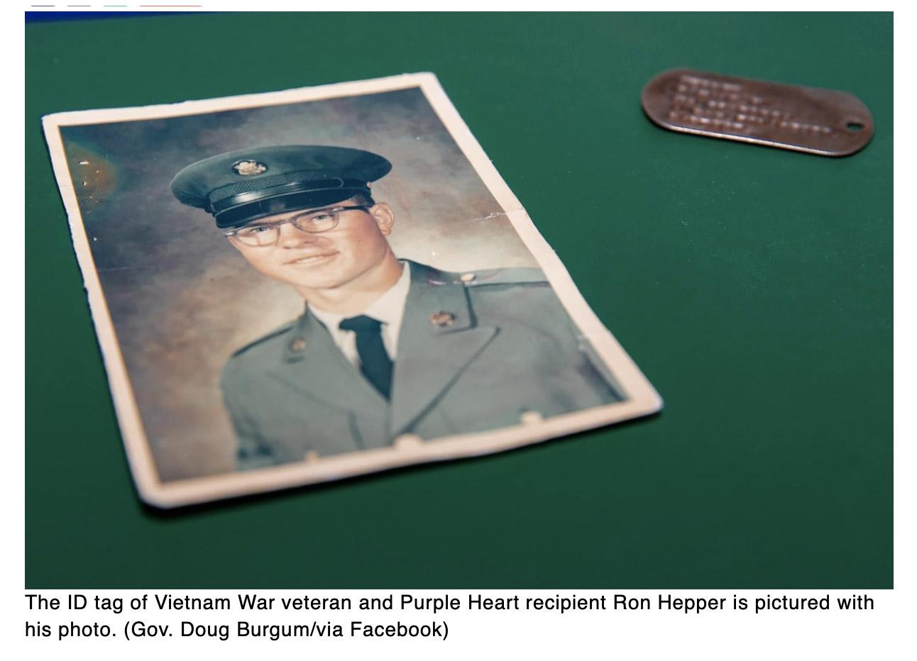  Vietnam veterans long-lost military ID tag returned to his widow