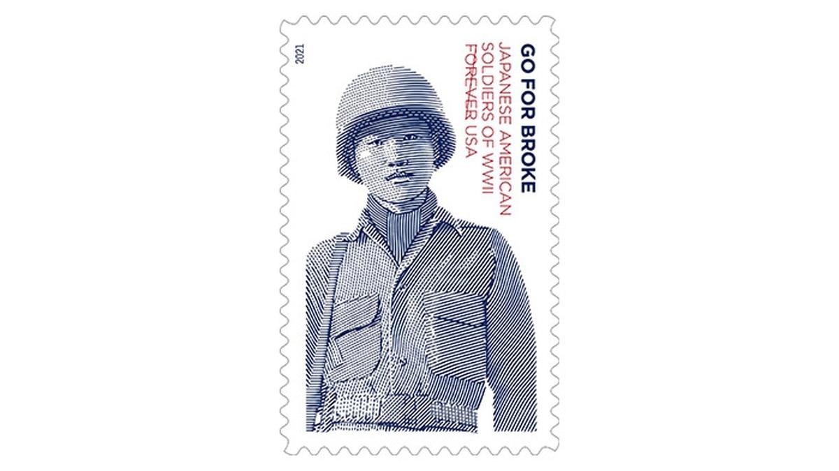 The Go For Broke: Japanese American Soldiers of WWII stamp. (U.S. Postal Service) Postal Service unveils stamp honoring Japanese American WWII veterans