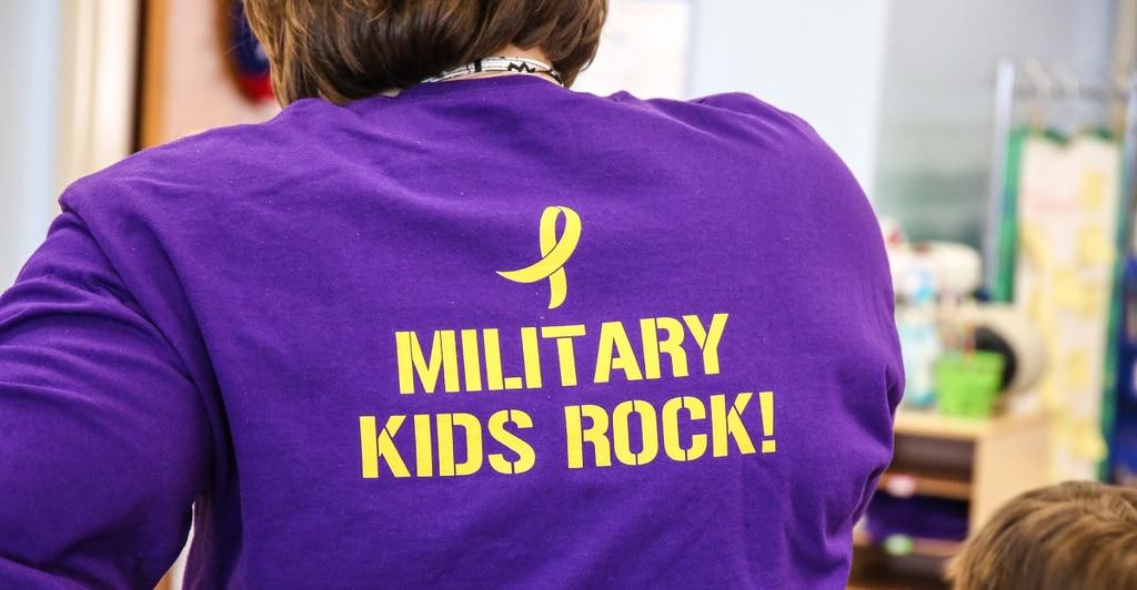 Teachers and students at Crossroads Elementary School, a DoDEA school at Quantico, Va., wear shirts honoring military children. (DoDEA) Studentsâ€™ scores in DoD schools among highest in the nation, report says