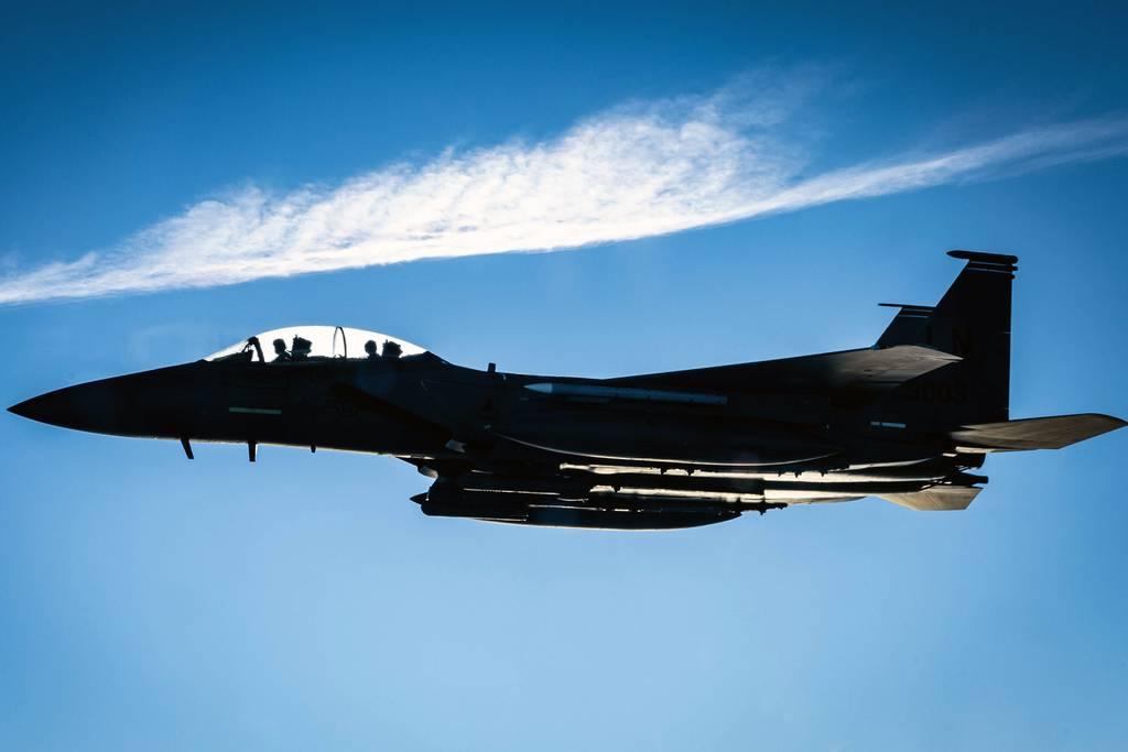 A U.S. Air Force F-15E Strike Eagle from the 494th Fighter Squadron participates in routine refueling operations over the North Sea Jan. 13, 2022. (Staff Sgt. Gaspar Cortez/Air Force) Former aviators launch â€˜Mach 1â€² fighter pilot caucus on Capitol Hill