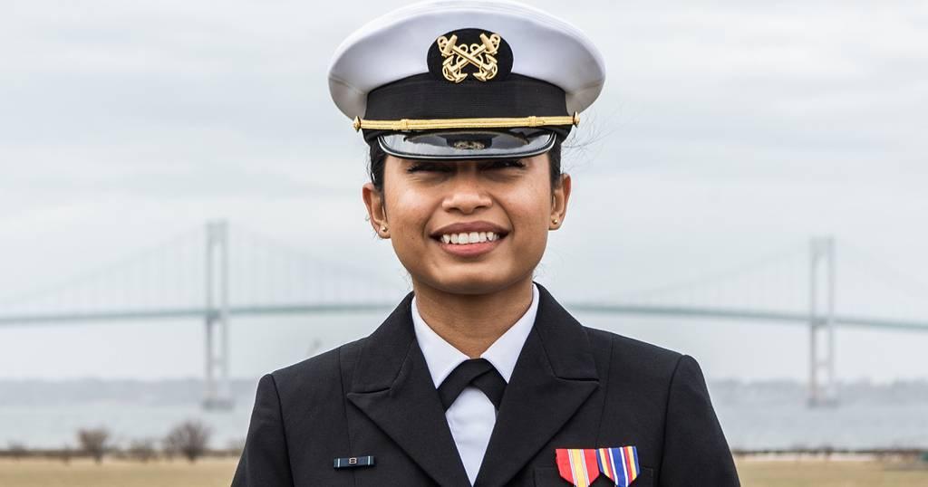 Josia Pagler, the first woman to graduate as a warrant officer from Officer Candidate School at Officer Training Command Newport, Rhode Island, has been selected to become one of the Navyâ€™s first MQ-25 Stingray operators First female warrant officer graduates Officer Candidate School, will operate Stingrays