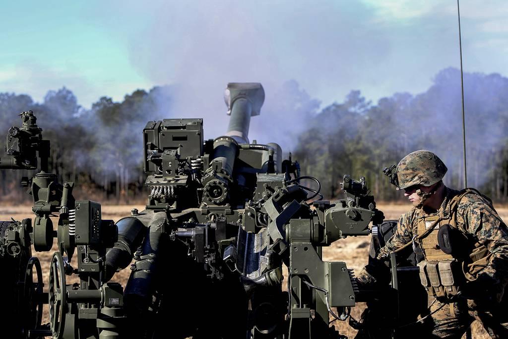 Cpl. Cole Haldeman fires an M777 A2 howitzer during a live-fire exercise on Marine Corps Base Camp Lejeune, North Carolina, in 2014. (Cpl. Paul S. Martinez/Marine Corps) This is why Marines fired cannons off the coast of North Carolina