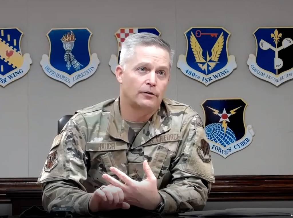 Lt. Gen. Timothy Haugh, then the 16th Air Force (Air Forces Cyber) commander, speaks to virtual attendees at Alamo ACE on Nov. 18, 2020. (Lori Bultman) Air Force’s Haugh confirmed as US Cyber Command deputy